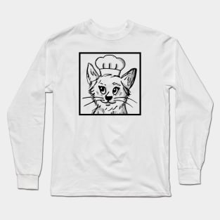 Cooking Cat for Chef Cat Lovers Long Sleeve T-Shirt